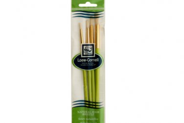Natural Bristle Round Paint Brush Set