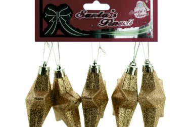 Christmas Glitter Star Ornament Set