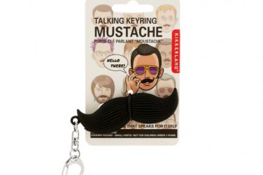 Talking Mustache Keychain