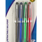 Retractable Black Ball Point Pens Set