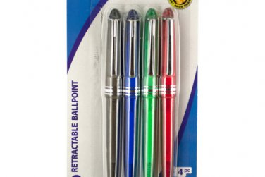 Retractable Black Ball Point Pens Set