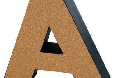 'A' Decorative Cork Board Letter
