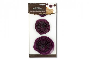 Rolled Pop Flowers Self-Adhesive Wall Decor