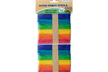 100 piece wood craft sticks