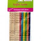 Multi-Color Grooved Craft Sticks