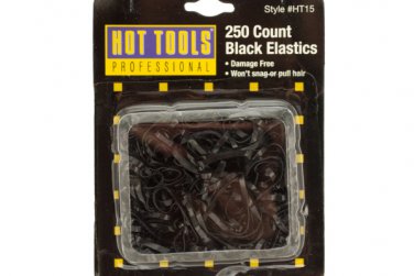 Black Snag-Free Hair Elastics