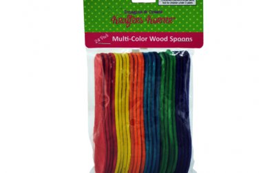 Multi-Colored Wood Craft Spoons