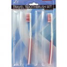 Travel toothbrushes with holders