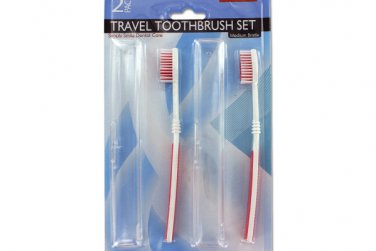 Travel toothbrushes with holders