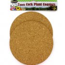 2 Pack Cork Plant Coasters