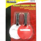 2 Pack round luggage tags