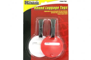 2 Pack round luggage tags