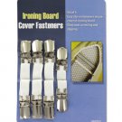 Ironing board cover fasteners