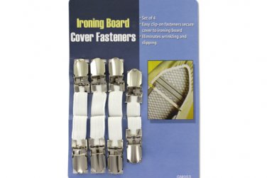 Ironing board cover fasteners