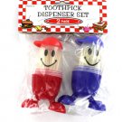 Happy face toothpick dispenser set