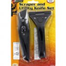 2 Piece scraper and utility knife set