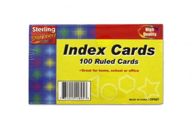 Ruled index sheets