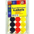 Round multi-color labels