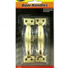 Plated brass door handles, pack of 2