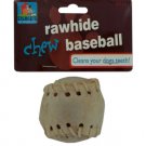Rawhide baseball dog chew
