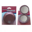 Cosmetic folding mirror compact
