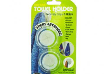 Stick-on towel holder