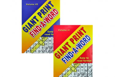 Giant print find a word book