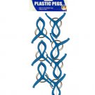 14pc blue plastic pegs