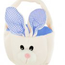 Blue Plush Easter Bunny Basket