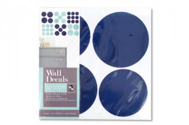 Watercolor Blue Dots Self-Adhesive Wall Decals