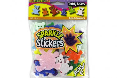 Teddy bear sparkle stickers