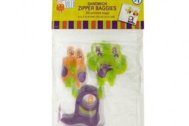 Monsterville Sandwich Zipper Baggies