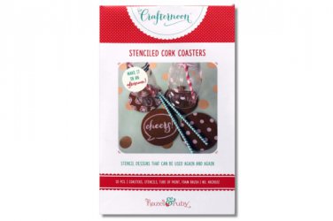 Crafternoon Stenciled Cork Coasters Craft Kit