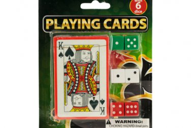 Casino Style Playing Cards with Dice