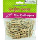 Miniature Natural Wood Craft Clothespins