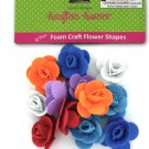 Foam craft flower shapes, package of 12