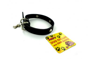 Dog collar with bone-shaped charm