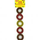 5 Pack rawhide dog donuts