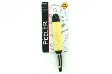 Vegetable peeler with wood handle