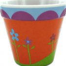 Melamine Flower Pot with Floral Design