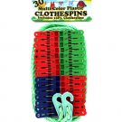 Multi-color plastic clothespins