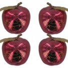 Christmas apple ornaments, pack of 4