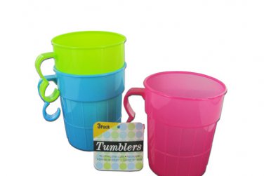 Plastic tumblers with handle