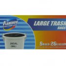 Large trash bags, 8 ct., 26 gallon
