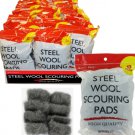 Steel wool scouring pads, pack of 8
