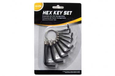 Hex key set, 10 pack