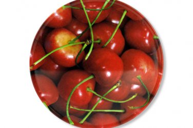 Round Trivet with Cherry Design
