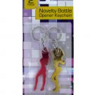 Lady Shaped Bottle Opener Keychain Set