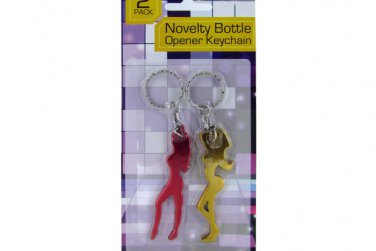 Lady Shaped Bottle Opener Keychain Set