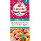 Decorative Cupcake Wraps and Toppers Set